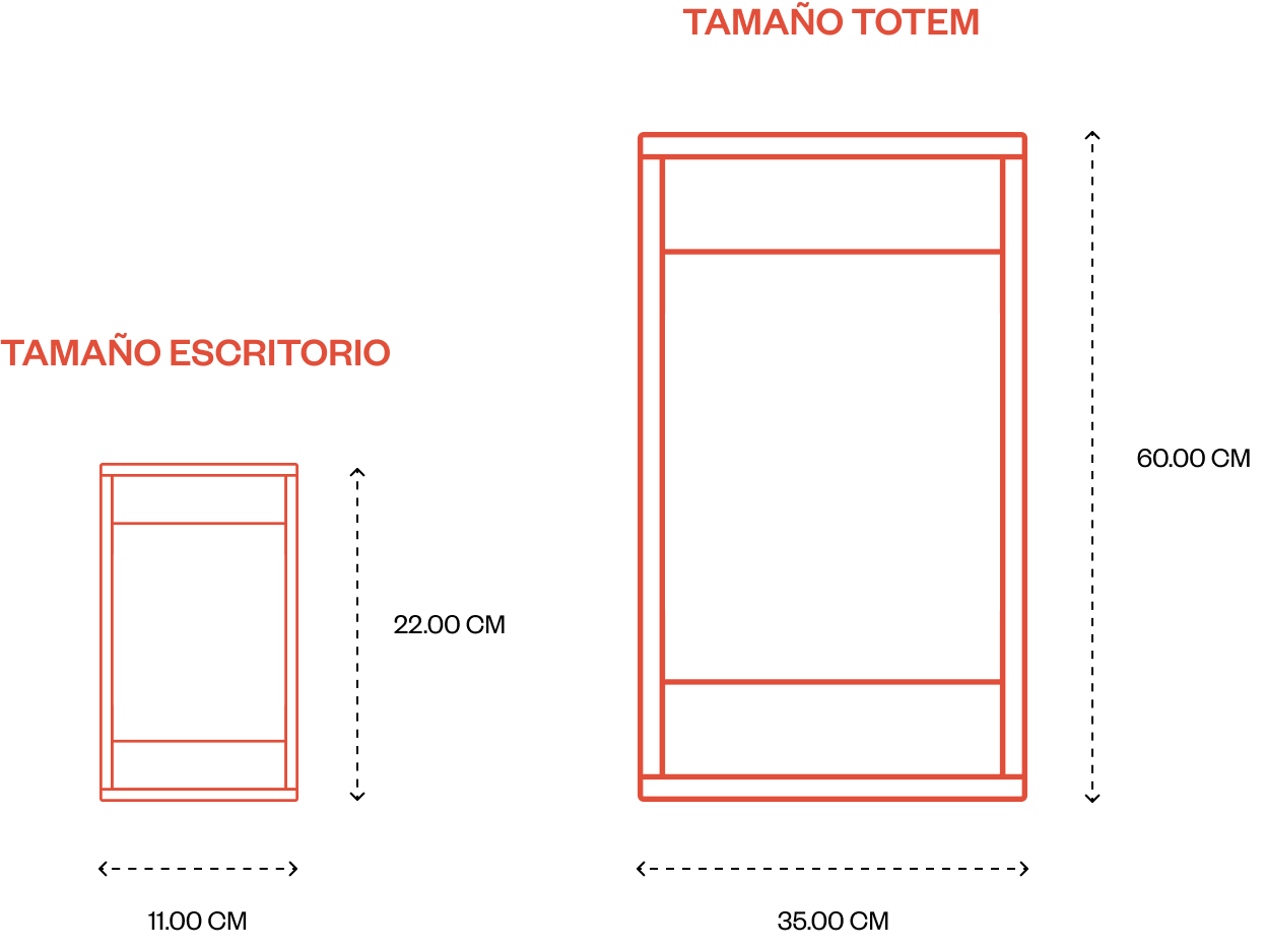 Tamaños disponibles